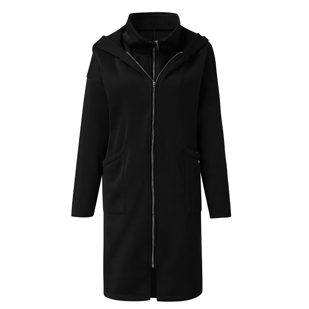 Hooded Sweater Women&#39;s Outdoor Causal Jackets Zipper Long Sleeve Coat Female Car - £74.40 GBP