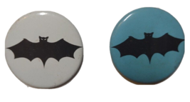 Batman Blue White Pinback Button Badge Pins Original 1989 Licensed Official Bat - £13.05 GBP
