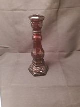 Avon 1876 Cape Cod Collection  Ruby Red Candlestick Empty Charisma Colog... - £6.81 GBP