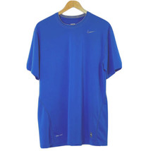 NIKE Dri-Fit Pro Fitted Mens size XL Short Sleeved Crew Neck Active T Shirt Blue - £17.78 GBP