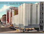 Washington Street View Indianapolis Indiana IN UNP Linen Postcard S10 - £4.08 GBP