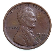 1915 1C Lincoln Cents En Extra Fin + XF+ État Marron Couleur - $994.35 MXN