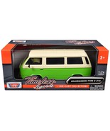 Volkswagen Type 2 (T3) Van Green and Beige &quot;Timeless Legends&quot; - £27.60 GBP