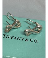 Tiffany &amp; Co. Very RARE Paloma Picasso Silver Double Loving Heart Stud E... - $316.94 CAD