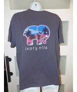Ivory Ella Tropical Sunset Purple SS T-Shirt Size M Women&#39;s - $24.96 CAD