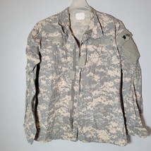 Camouflage Mens Shirt Medium Long Sleeve Button Down Short Gray - $15.64