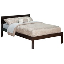 Full size Platform Bed with Headboard in Espresso Wood Finish - $898.29 CAD