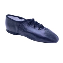 Childrens Unisex Black Leather Jazz Split Sole Shoe 11 Lace Up Oxford Da... - £19.61 GBP