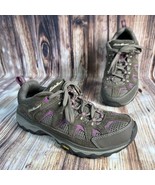 Eddie Bauer Womens Size 8.5 Brown Purple Hiking Trail Hike Shoes Midlite... - £18.66 GBP