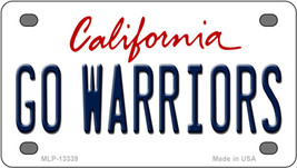 Go Warriors California Novelty Mini Metal License Plate Tag - £11.90 GBP