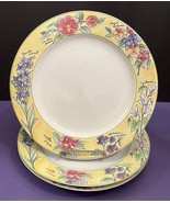 3 Sakura Sue Zipkin Creme Brulee Botanical Floral Dinnerware 1995 Dinner... - $22.43