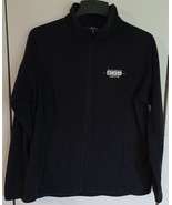 NWT Womens L Lands&#39; End Navy Blue Zip Front BNC Insurance Agency Fleece ... - $25.55 CAD