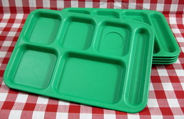 (8) CAMBRO - 6 Compartment Cafeteria Trays - Camping Picnic Patio Lunch Day Care - £11.15 GBP