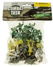 50-Piece Toy Army Soldiers Plastic Action Figures Playset - £1.42 GBP