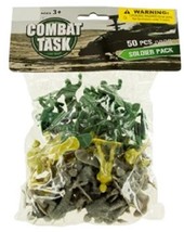 50-Piece Toy Army Soldiers Plastic Action Figures Playset - £4.88 GBP