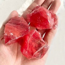 Raw Rough Cherry Quartz Crystal Stone Large Chunks Healing Mineral Rocks Gifts - £12.50 GBP