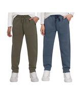 Lee Boys Girls Jogger Green Blue 2-Pack Pockets Elastic Waist Rugged Kne... - $52.97 CAD