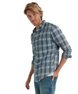 Lucky Brand Mens LightWeight Button Front Shirt LongSleeve Plaid Blue XX... - $80.57 CAD