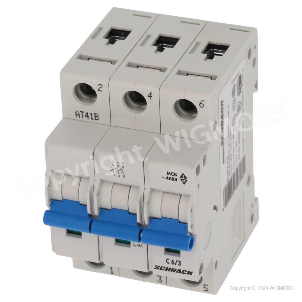 Miniature Circuit Breaker C6A/3 6kA BM617306 Schrack - $19.69