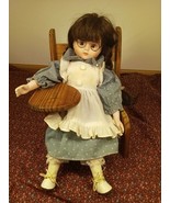 House of Lloyd Doll  School Girl  Desk Books Vintage Porcelain Face Hand... - £12.06 GBP