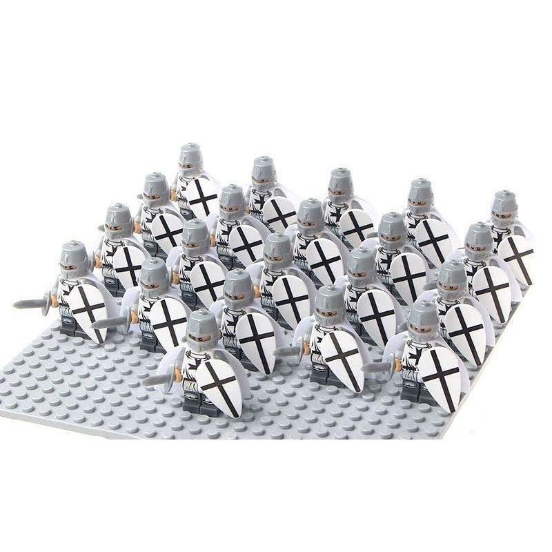 21pcs Catholic Military Order Knights Templar Army Set Minifigures Toys Gifts