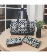 Coach Y2K Hamptons Signature Jacquard Satchel Handbag, Wallet &amp; Checkbook - $188.10