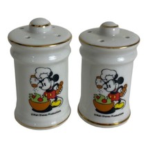 Walt Disney Productions Chef Mickey Mouse Salt &amp; Pepper Shakers Japan Vi... - £13.64 GBP