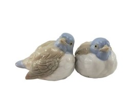 John Jenkins Porcelain Pottery Glazed Blue Set of Birds Figure Garden Décor  - £23.23 GBP