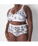Lane Bryant CACIQUE Cotton Wide Waist Brief Panty BLACK FLORAL Plus 30/3... - $21.80 CAD