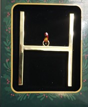 Monogram Metal Christmas Ornament - Letter H - £13.25 GBP