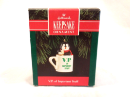 1992 Hallmark Keepsake Ornament V.I.P Important Stuff 1990 New in Box - £4.65 GBP