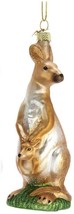 Kangaroo &amp; Joey Marsupial Ornament Noble Gems Glass Kurt Adler - £16.99 GBP