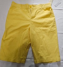 Christopher Banks Shorts Womens Missy Sz 10 Med Bermuda Chino Yellow Cla... - €11,68 EUR
