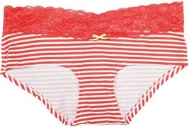 Jenni Womens Seamless Wide Lace Waistband Striped Hipster Panty, Small, Orange - £8.23 GBP
