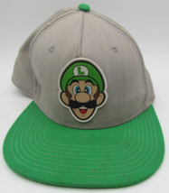 Nintendo Super Mario Bros Luigi Rubber Logo Snapback Hat USED - $275.85 MXN