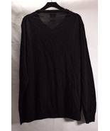 Ben Sherman Mens V Neck Black LS Rib Knit Sweater 2XL - £39.47 GBP