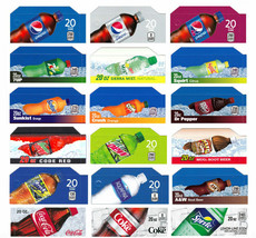 20 oz Flavor strips,Coke,Pepsi, Dixie Narco, Vendo soda machines ( Quantity 18 ) - £19.86 GBP