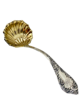 Antique Towle Sterling Silver Gilt Sauce Ladle Serving Spoon 7&quot; - £63.24 GBP