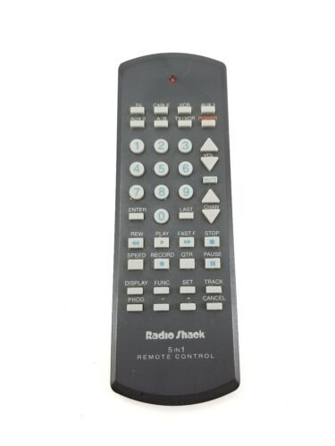 RadioShack 5-in-1 Universal Remote Control 15-1908  			