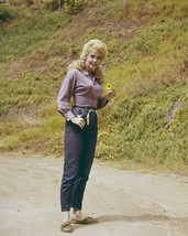 Donna Douglas in The Beverly Hillbillies standing in road with flower 16x20 Canv - $69.99