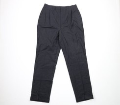Vtg 30s Streetwear Mens 32x33 Pleated Wool Blend Pants Trousers Charcoal Gray US - £142.07 GBP