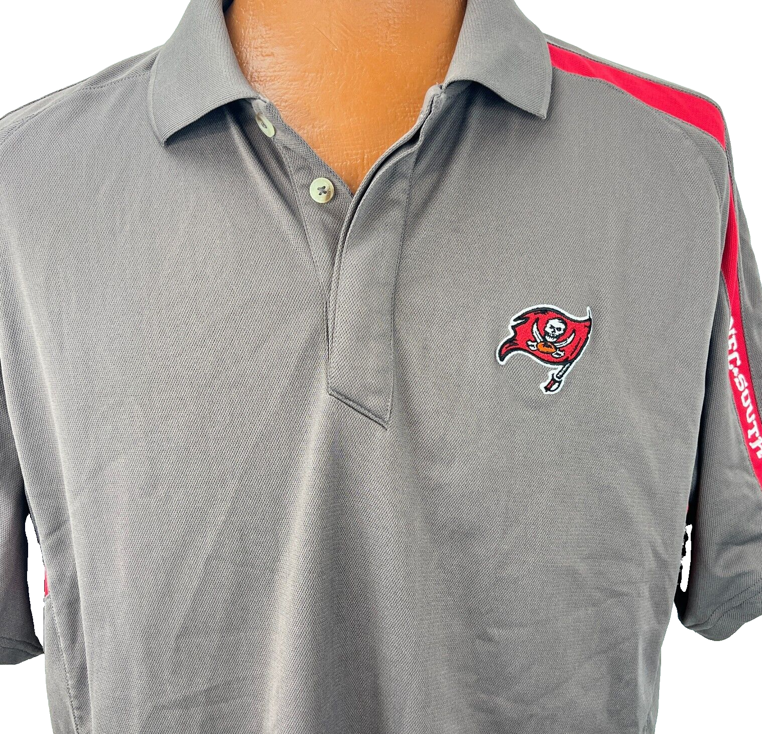 Primary image for Tampa Bay Buccaneers Reebok NFL Football Polo XL Shirt NFC South Jolly Roger