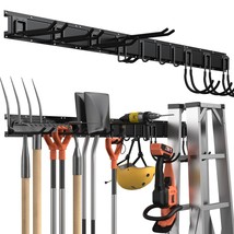 14 Pcs Tool Storage Rack, 64 Inches Adjustable Garage Tool Organizer Wall Mounte - £79.12 GBP