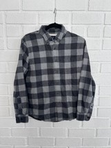 Abercrombie Fitch Soft AF Flannel Grey Plaid Mens Small  - £15.34 GBP