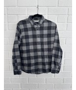 Abercrombie Fitch Soft AF Flannel Grey Plaid Mens Small  - £15.49 GBP