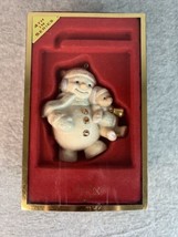 Lenox Ceramic Ornament &#39;Snowman Totting Teddy”  4th In Series - NEW see ... - $14.93