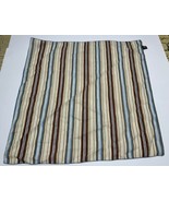 VTG Symphony Scarfs Striped Blue Brown White Ladies Square Scarf 13237 R... - $185.44 MXN