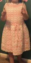 Girl&#39;s Crocheted &quot;Parfait Pink&quot; Dress + underdress. Size: 3T - £32.07 GBP