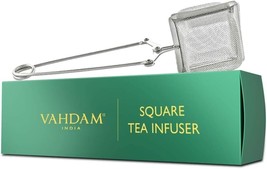 (2 ct) VAHDAM Square Loose Tea Infuser - ELEGANT 18/8 Stainless Steel **READ** - £11.03 GBP