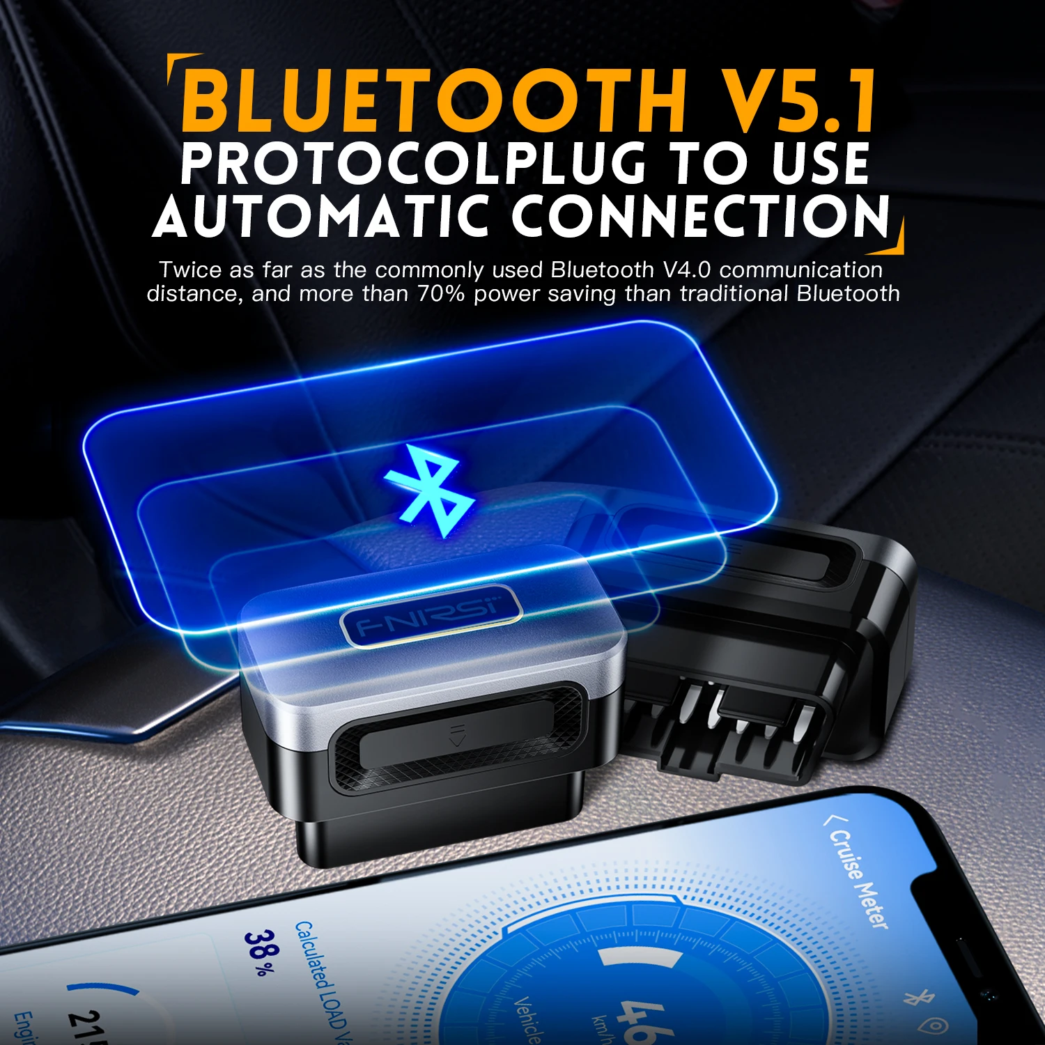 FNIRSI FD10 OBD2 Scanner Car Fault Diagnosis Tool Code Reader OBD2 Bluetooth 5.1 - £53.29 GBP